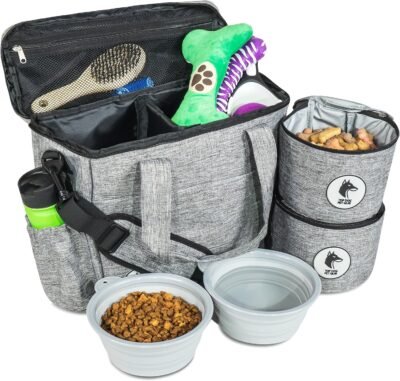 Top Dog Travel Bag - Airline Approved Travel Set for Dogs Stores All