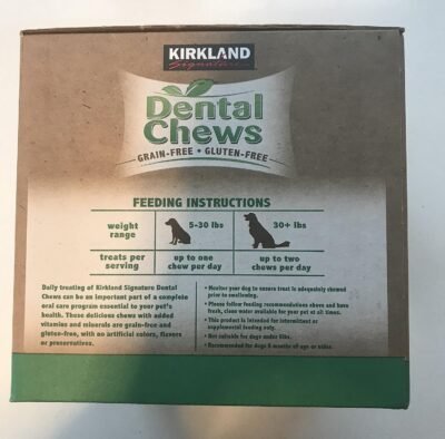 Kirkland Signature Dental Chews 72 Dog Treats Green