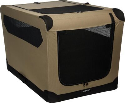 AmazonBasics Portable Folding Soft Dog Travel Crate Kennel